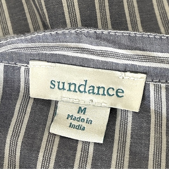 Sundance Blue White Striped Popover Tunic Top | Cotton Blend | Size M - Picture 4 of 8